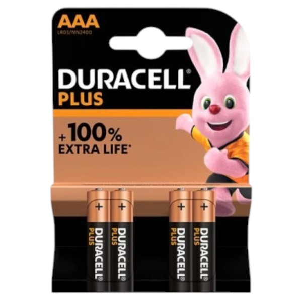 Baterie Alkaiczne LR03 AAA 4szt - Duracell Plus