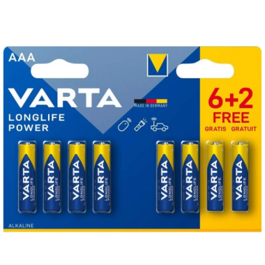 Baterie Alkaiczne AAA LR03 6+2 - VARTA